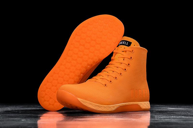 Men's Nobull High-Top Neon Orange Trainers Orange | SG G2418S